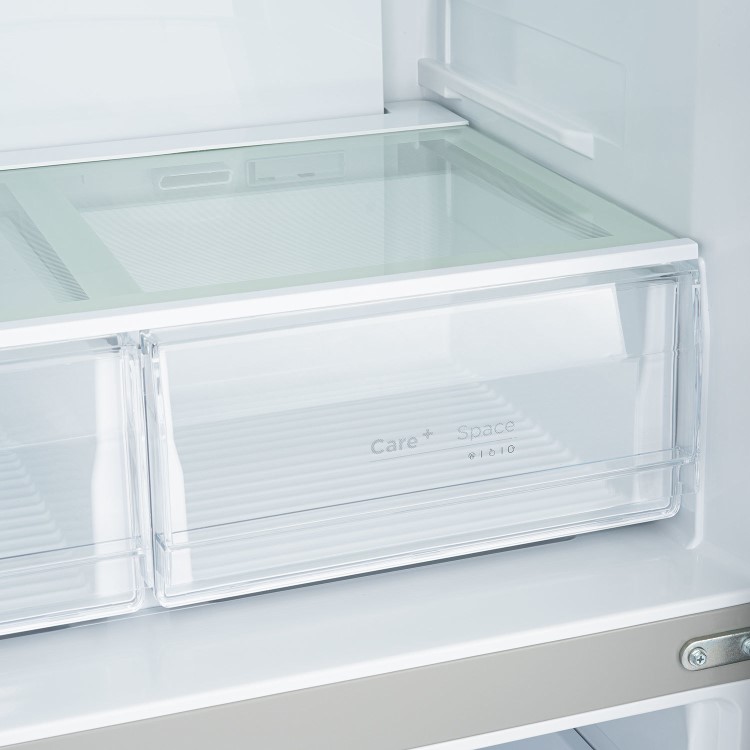Refurbished electriQ 415 Litre Four Door American Fridge Freezer with Water Dispenser - Stainless Steel