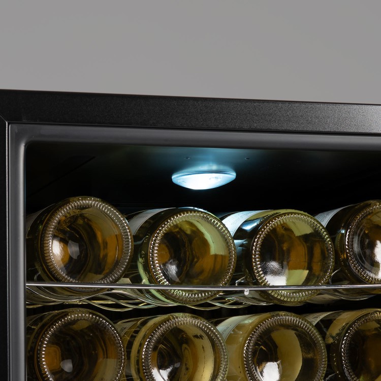 Refurbished electriQ 28 Bottle Capacity Freestanding Wine Cooler -  Black