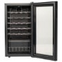 GRADE A2 - electriQ 28 Bottle Capacity Freestanding Wine Cooler -  Black