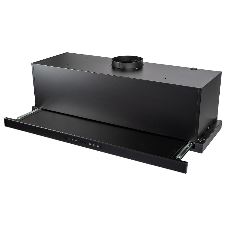 Refurbished electriQ eiQ90CANTABL 90cm Telescopic Cooker Hood with Auto Opening Black