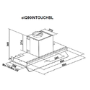 Refurbished electriQ eiQ90INTOUCHBL 90cm Integrated Cooker Hood with Gesture Control Black