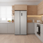 electriQ 525 Litre Side-by-Side American Fridge Freezer - Stainless steel
