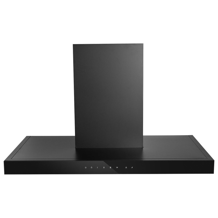 Refurbished electriQ eiQ90TOUCHSLIMBKHE 90cm Slimline Chimney Hood with Hob to Hood Connection Black