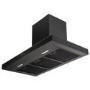 Refurbished electriQ eiQ90TOUCHSLIMBKHE 90cm Slimline Chimney Hood with Hob to Hood Connection Black