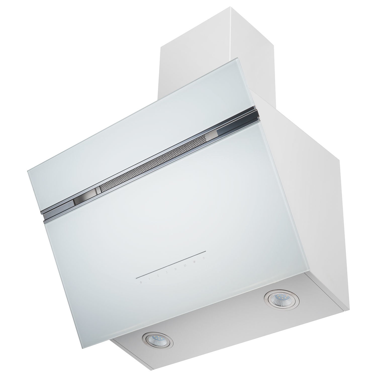 electriQ 60cm Super Silent Angled Cooker Hood - White electriQ 60cm Super Silent Angled Cooker Hood - White