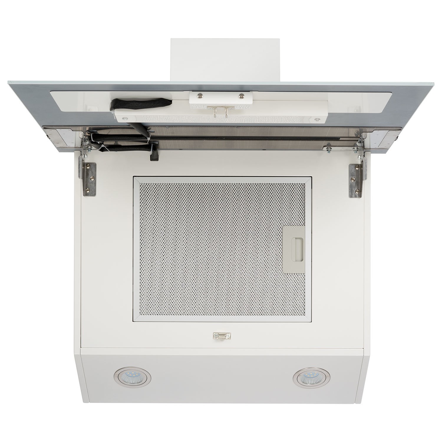 electriQ 60cm Super Silent Angled Cooker Hood - White electriQ 60cm Super Silent Angled Cooker Hood - White