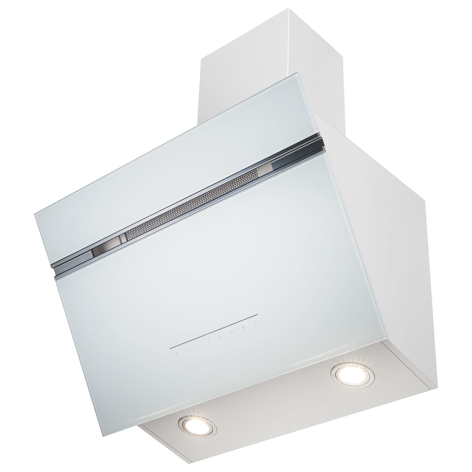 electriQ 60cm Super Silent Angled Cooker Hood - White electriQ 60cm Super Silent Angled Cooker Hood - White