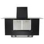 electriQ 90cm Angled Cooker Hood with Gesture Control - Black
