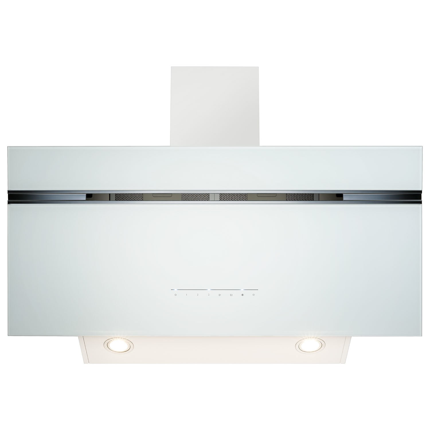 electriQ 90cm Super Silent Angled Cooker Hood - White electriQ 90cm Super Silent Angled Cooker Hood - White
