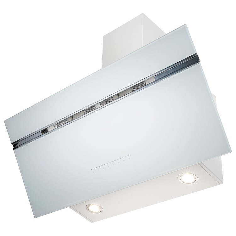 Refurbished electriQ eiQAN90WHHE 90cm Super Silent Angled Cooker Hood White