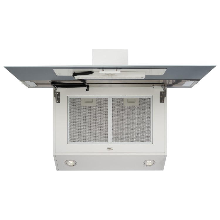 Refurbished electriQ eiQAN90WHHE 90cm Super Silent Angled Cooker Hood White
