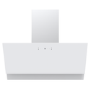 electriQ 90cm Touch & Gesture Control Angled Chimney Cooker Hood - White