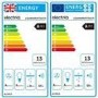 electriQ 90cm Touch & Gesture Control Angled Chimney Cooker Hood - White