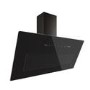 electriQ 90cm Angled Chimney Cooker Hood with Front Filter - Black