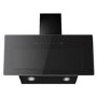 electriQ 90cm Angled Chimney Cooker Hood with Front Filter - Black