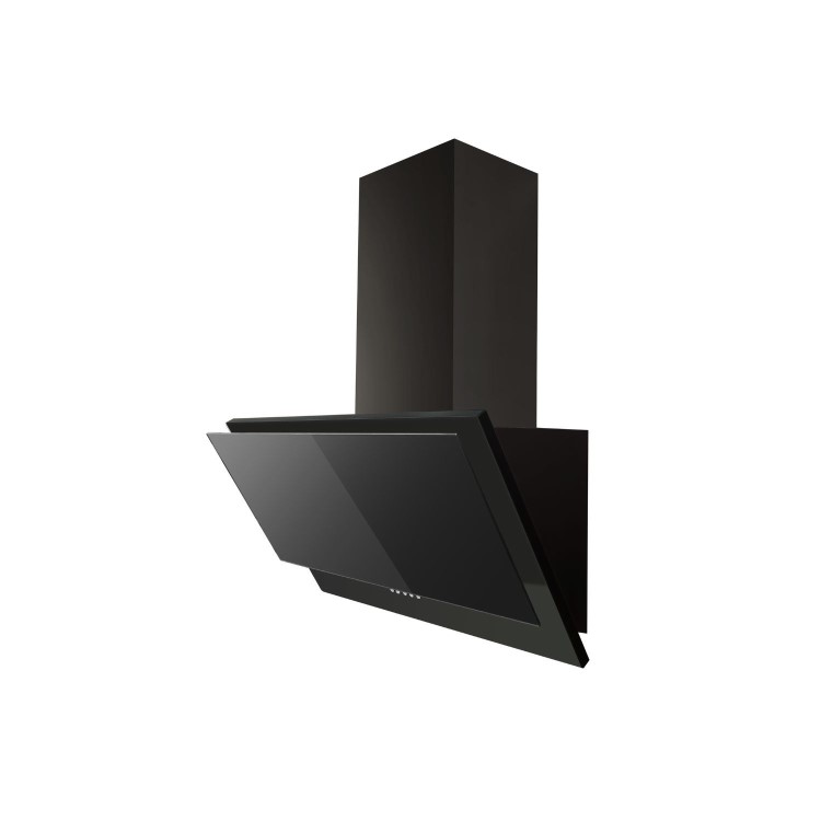 electriQ 60cm Angled Chimney Cooker Hood - Black