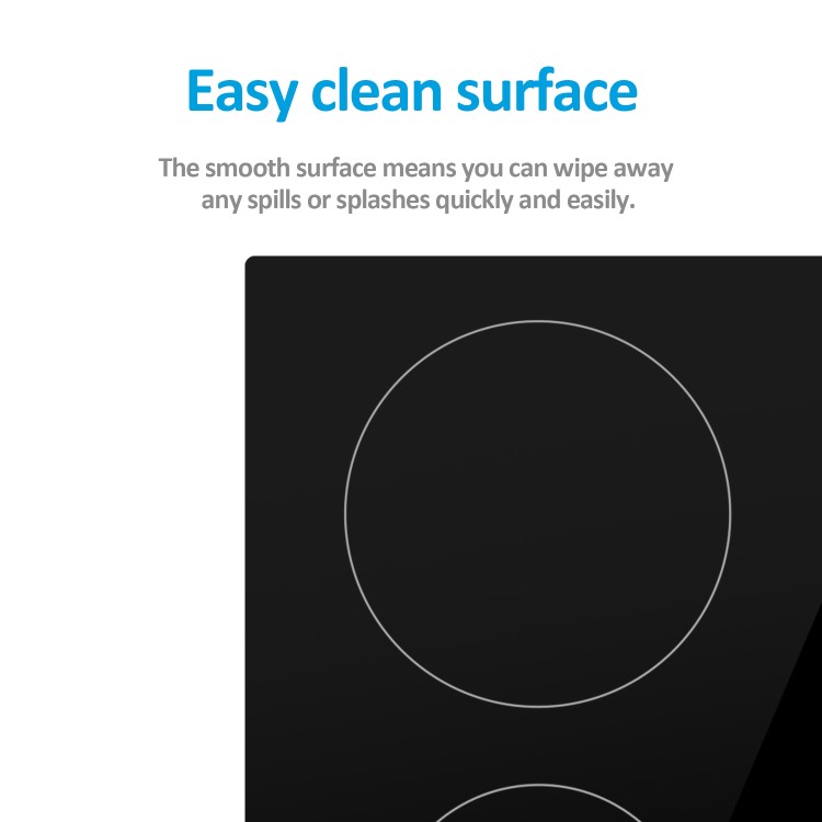 electriQ 30cm 2 Zone Plug In Ceramic Hob