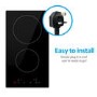 electriQ 30cm 2 Zone Plug In Ceramic Hob