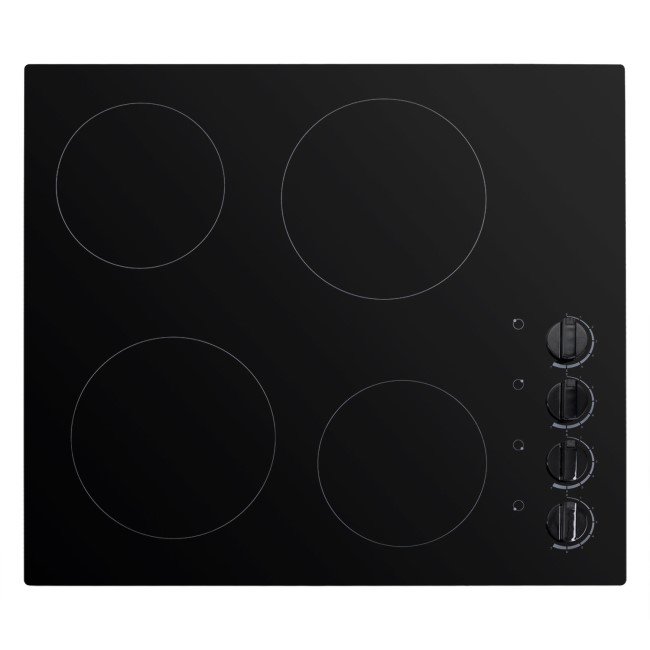 electriQ 60cm 4 Zone Ceramic Hob with Knob Controls eiqc60kv3
