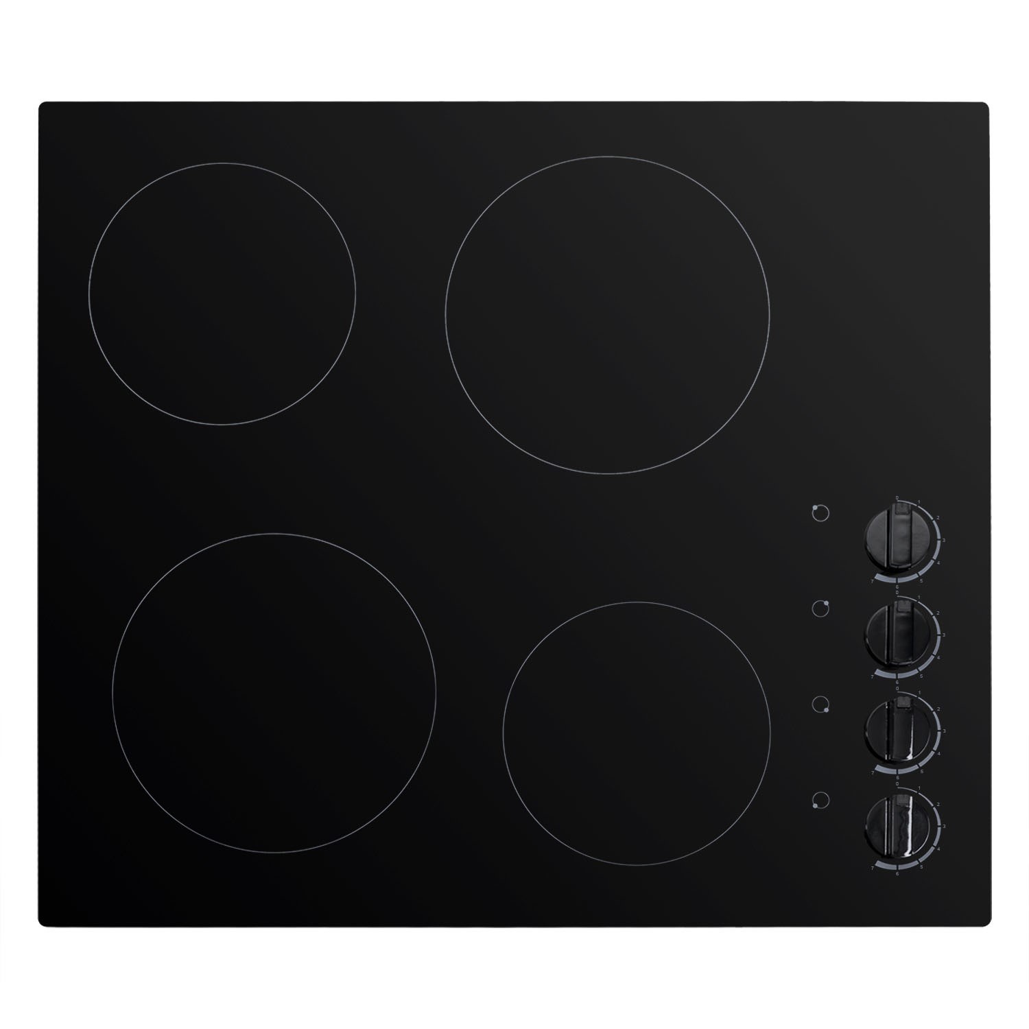 electriQ 60cm 4 Zone Ceramic Hob with Knob Controls