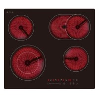 electriQ 60cm Ceramic Hob with Extended Zone - Black