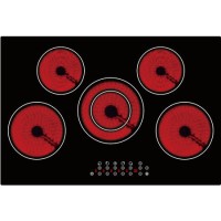 GRADE A1 - electriQ 77cm 5 Zone Touch Control Ceramic Hob