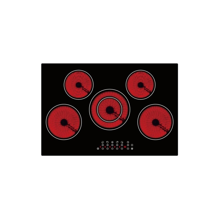electriQ 77cm 5 Zone Touch Control Ceramic Hob
