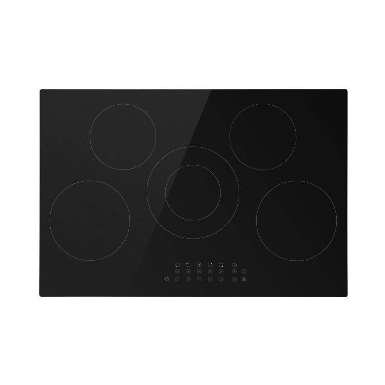 GRADE A1 - electriQ 77cm 5 Zone Touch Control Ceramic Hob