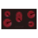 A1/eiQC90TOUCH GRADE A1 - electriQ 90cm 5 Zone Ceramic Hob with Extended Zone