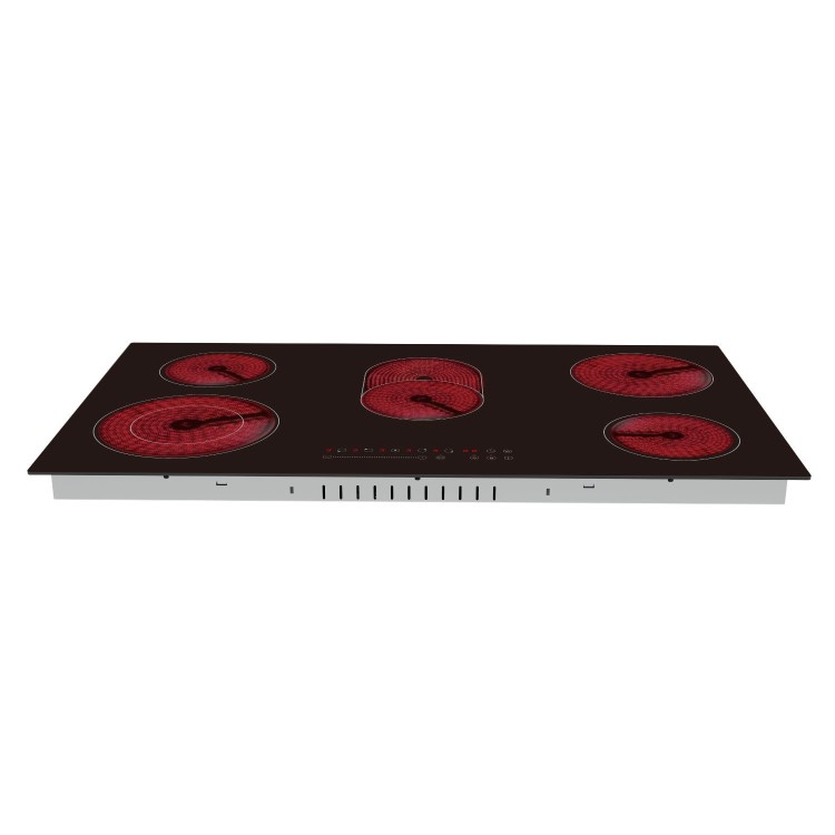 GRADE A1 - electriQ 90cm 5 Zone Ceramic Hob with Extended Zone
