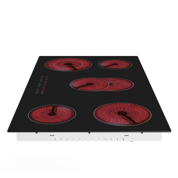 electriQ 90cm 5 Zone Ceramic Hob with Extended Zone