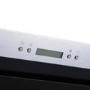 electriQ 90cm Angled Cooker Hood - Black Glass and Stainless Steel