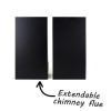 GRADE A2 - electriQ 60cm Traditional Black Chimney Cooker Hood -  5 Years warranty