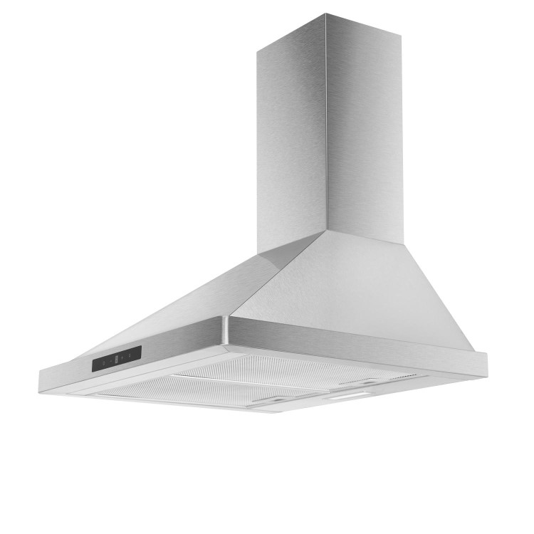 electriQ 60cm Traditional Chimney Cooker Hood with High Extraction Rate - Stainless Steel 