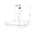 electriQ 60cm Traditional Chimney Cooker Hood - Stainless Steel