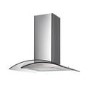 GRADE A2 - electriQ 70cm Curved Glass Chimney Cooker Hood in Stainless Steel  - Now with 5 Years warranty