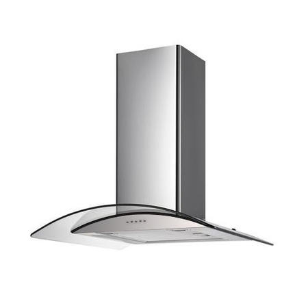 GRADE A1 - electriQ 70cm Curved Glass Chimney Cooker Hood in Stainless Steel  - Now with 5 Years warranty