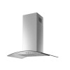 GRADE A2 - electriQ 90cm Curved Glass Island Cooker Hood - Stainless Steel