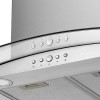electriQ 90cm Curved Glass Island Cooker Hood - Stainless Steel