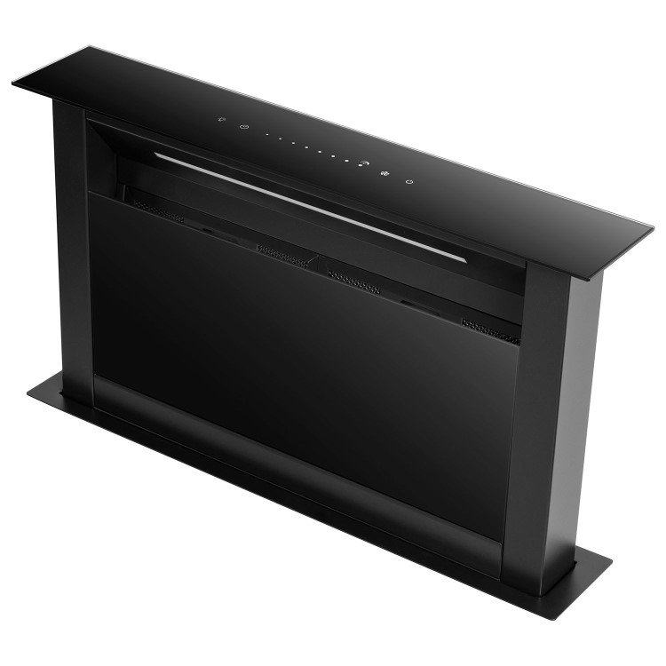 electriQ 60cm Downdraft Cooker Hood - Black