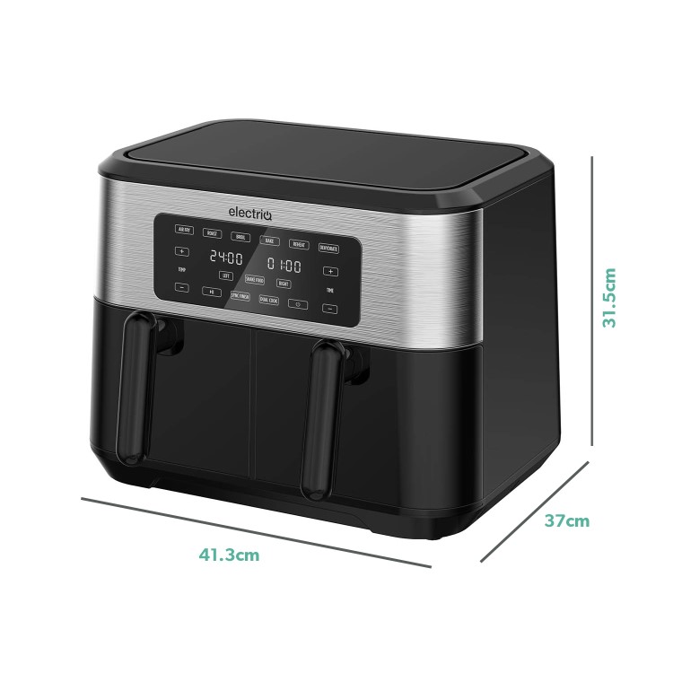electriQ Dual Zone Air Fryer 8.5L Capacity