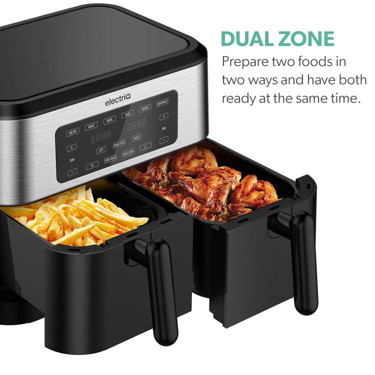 electriQ Dual Zone Air Fryer 8.5L Capacity