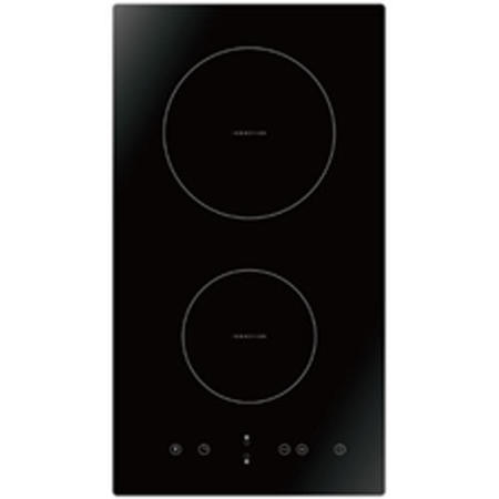 electriQ 30cm Domino Two Zone Induction Hob Black - Plug in and go ! 