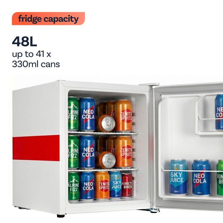 GRADE A1 - electriQ 48 Litre Drinks Fridge – England Flag Design