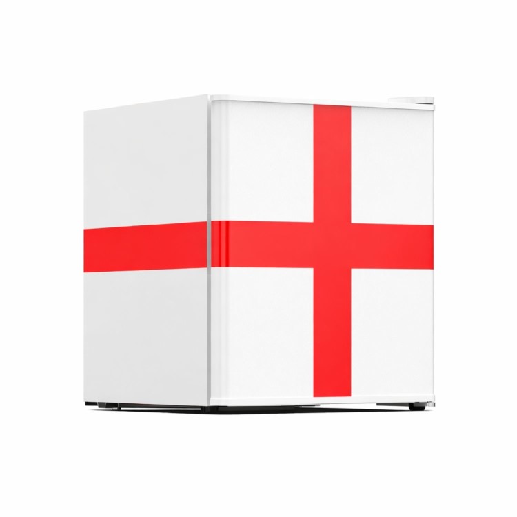 electriQ 48 Litre Drinks Fridge – England Flag Design
