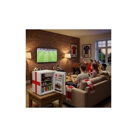 electriQ 48 Litre Drinks Fridge – England Flag Design