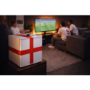GRADE A1 - electriQ 48 Litre Drinks Fridge – England Flag Design