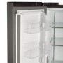 electriQ 391 Litre French Style American Fridge Freezer - Stainless Steel