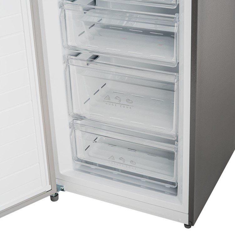 GRADE A1 - electriQ 272 Litre Frost Free Freestanding Upright Freezer - Inox
