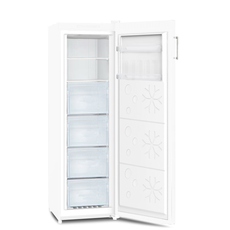 GRADE A3 - electriQ 206 Litre Freestanding Upright Freezer 170cm Tall Frost Free 55cm Wide - White